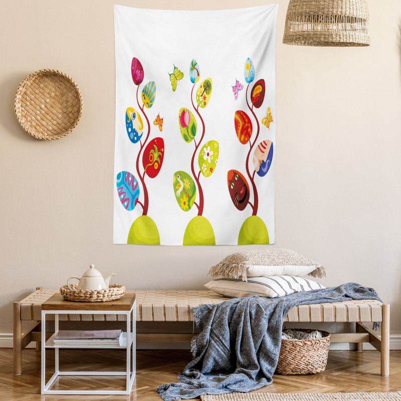Magic Tree Easter Theme Tapestry