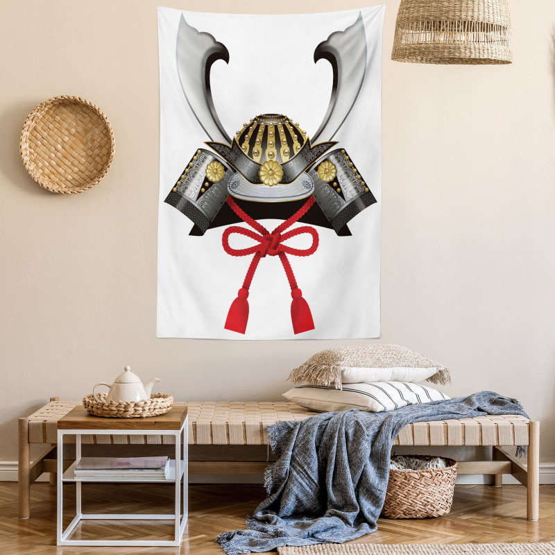 Samurai Kabuto Mask Tapestry