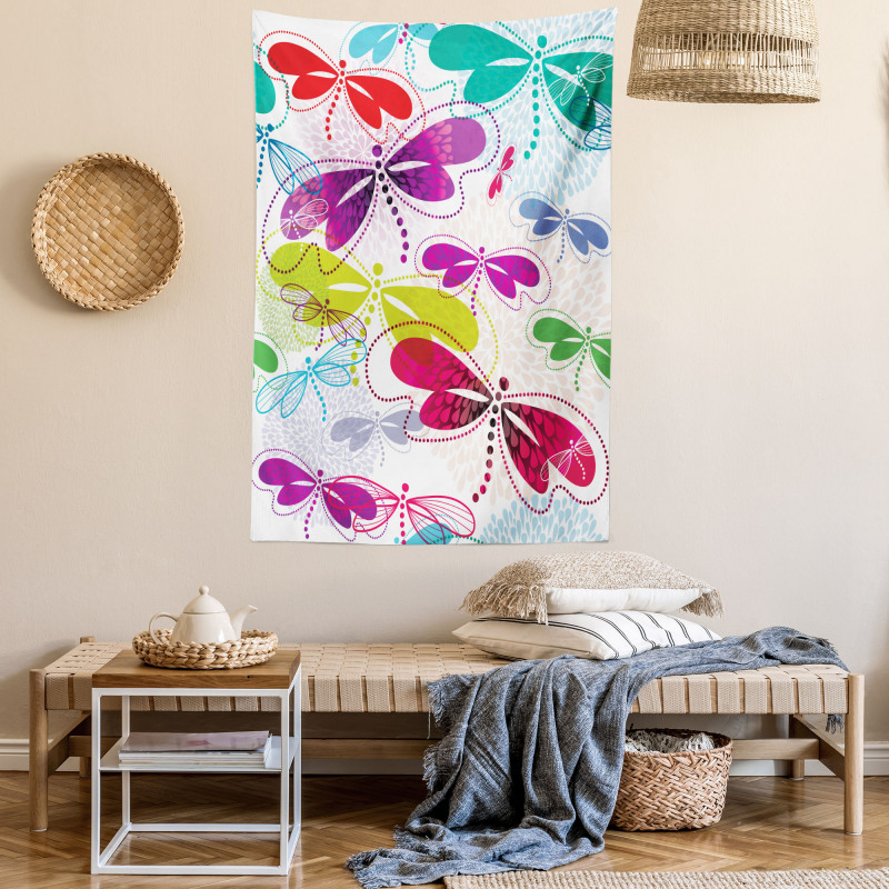 Hydrangea Dragonflies Tapestry