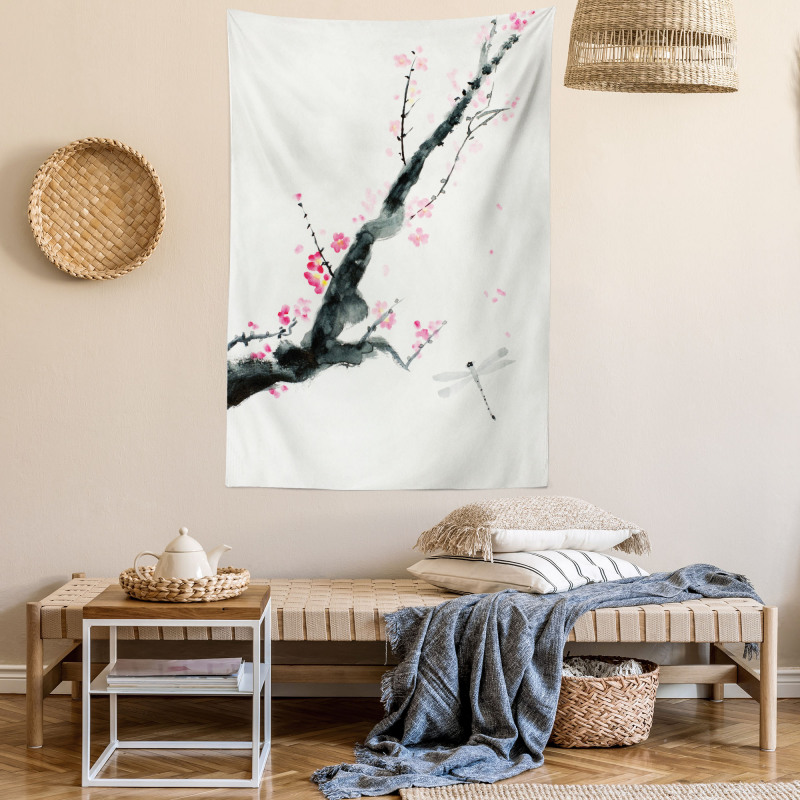 Cherry Sakura Tree Tapestry