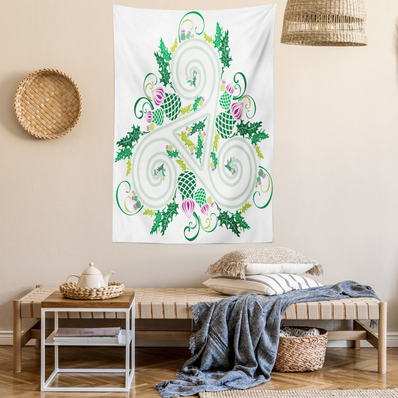 Celtic Curved Lines Art Tapestry