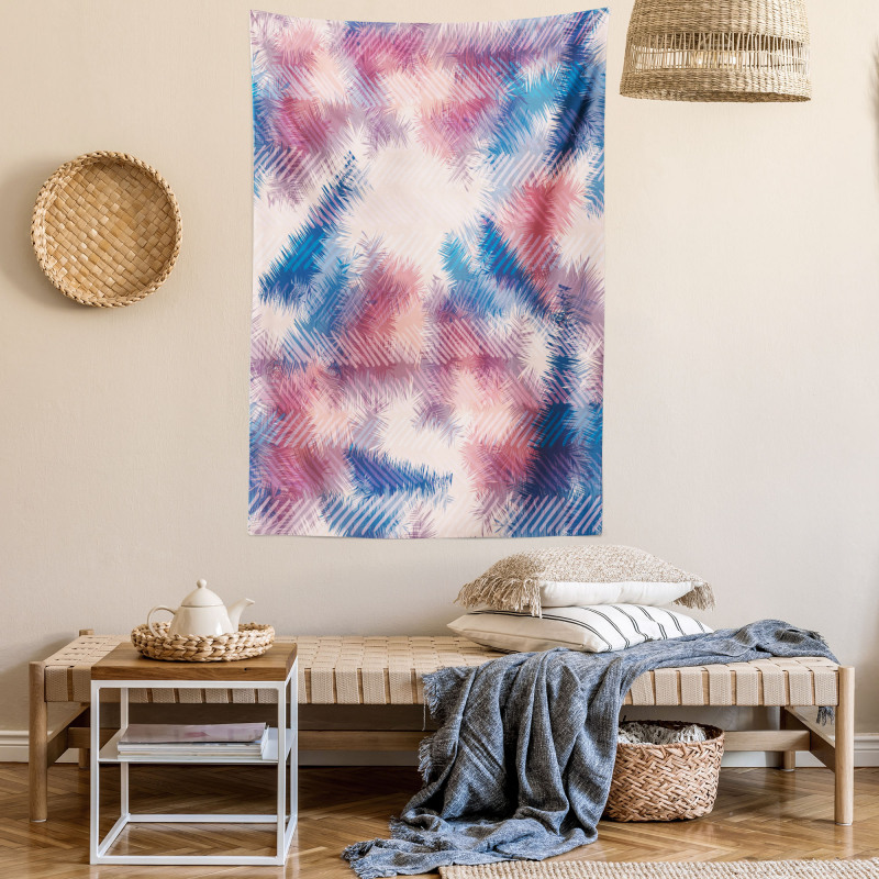 Boho Dye Feathers Tapestry