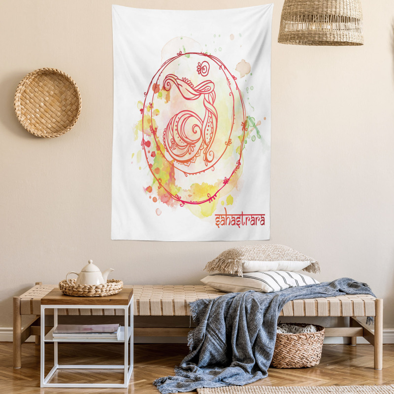 Yoga Chakra Drawn Tapestry