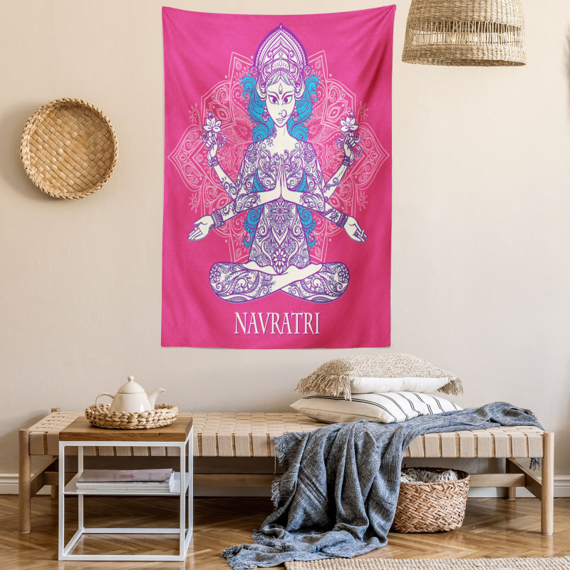 Yoga Mandala Girl Tapestry