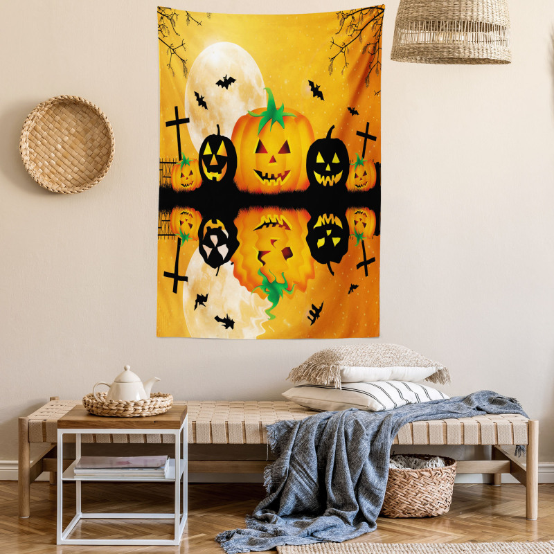 Scary Pumpkin Tapestry