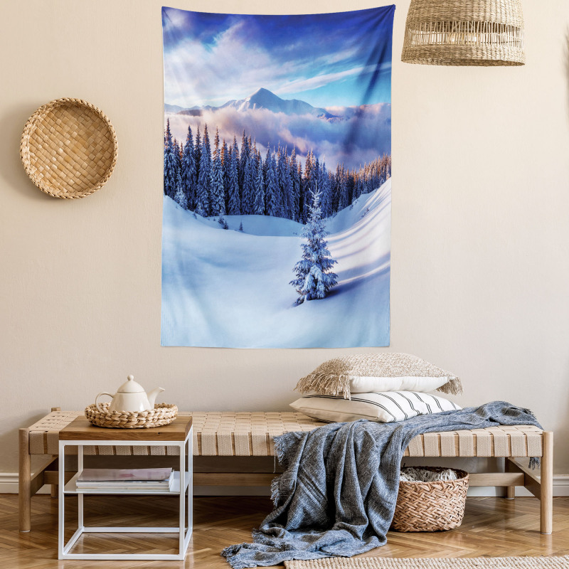 Mountain Peaks Snowy Tapestry