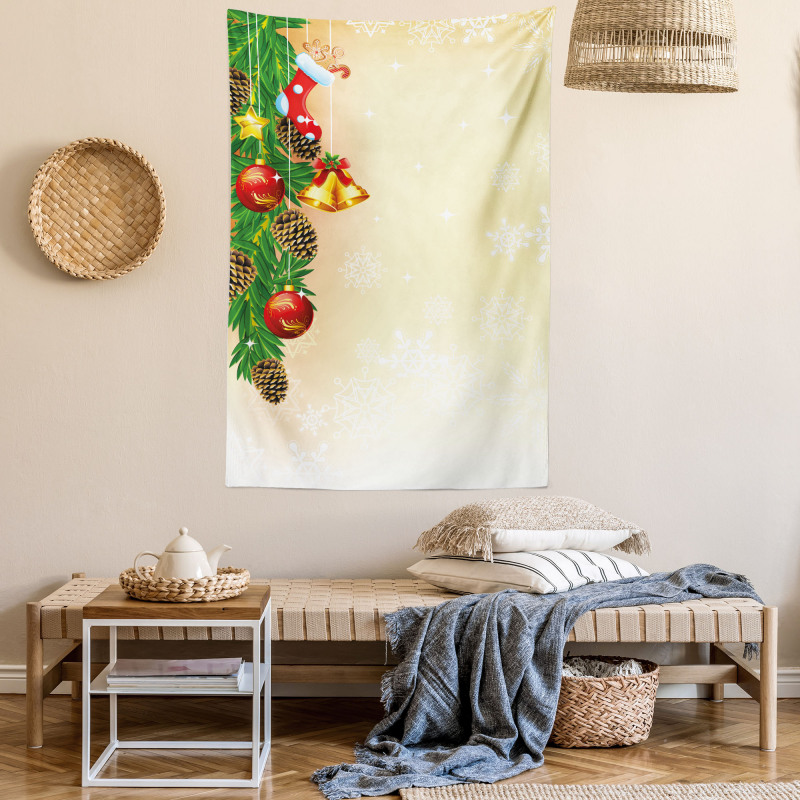 Bells Stockings Tree Tapestry