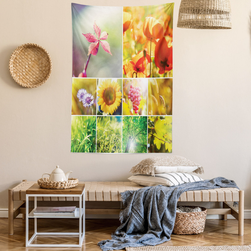 Flower Countryside View Tapestry