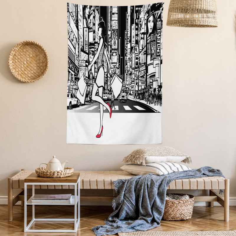 Shopper Girl NYC Tapestry