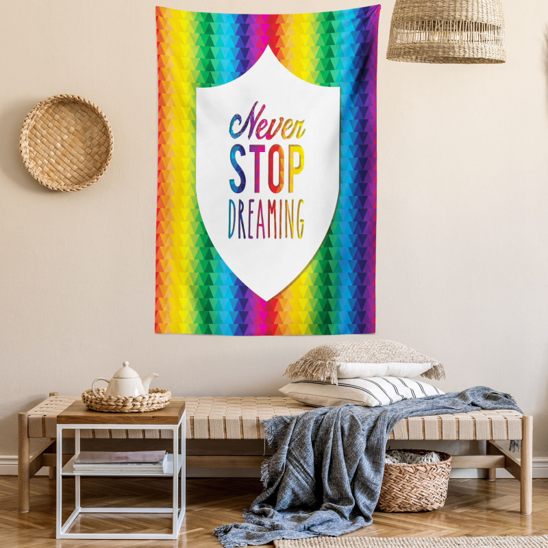 Rainbow Words Tapestry