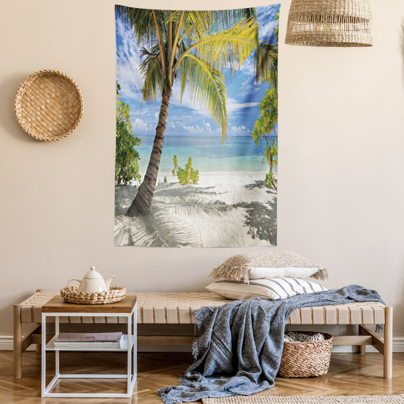 Palm Trees Coastline Tapestry