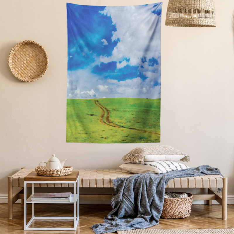 Path in Meadow Rural Tapestry