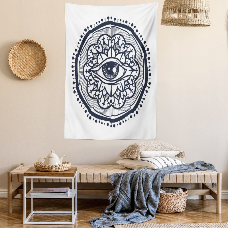 Retro All Seeing Eye Art Tapestry