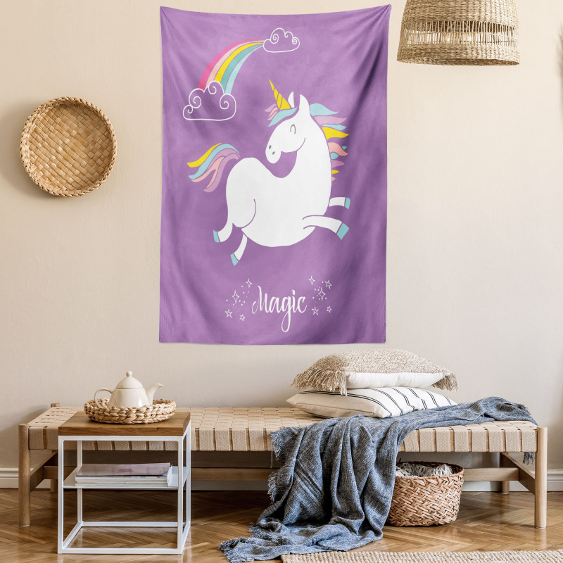 Purple Kids Rainbow Tapestry