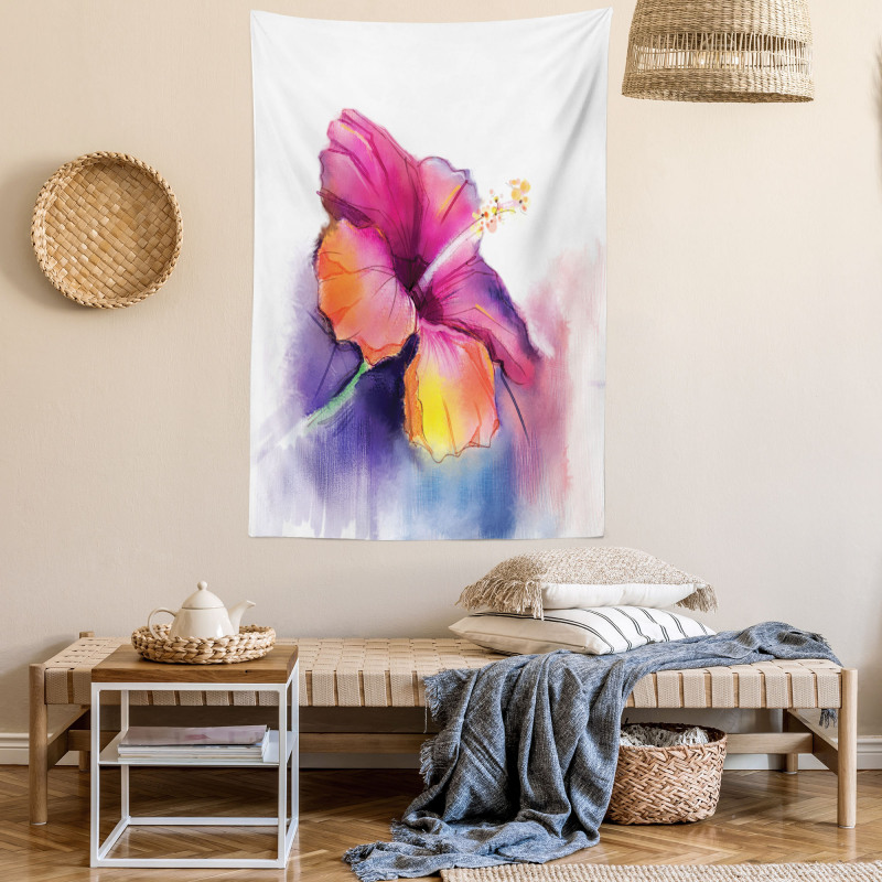 Hibiscus Flower Pastel Tapestry