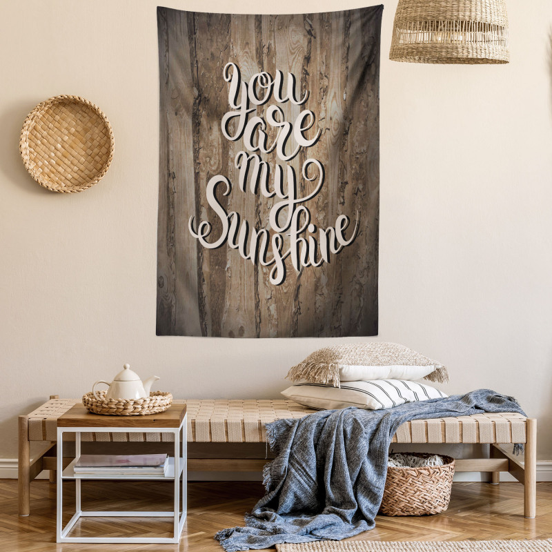 Romantic Words Wooden Tapestry