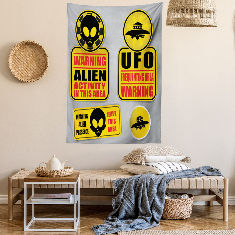 Warning Alien Danger Tapestry