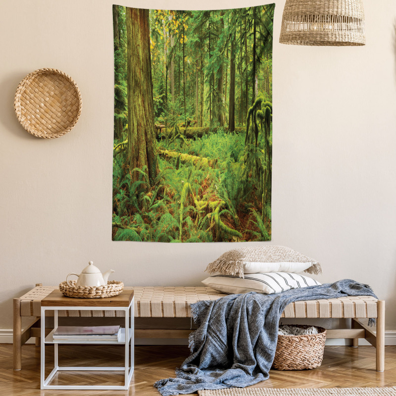 Woodland Bushes Moss Tapestry