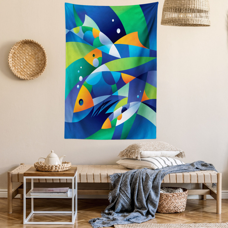 Fishes Underwater Tapestry
