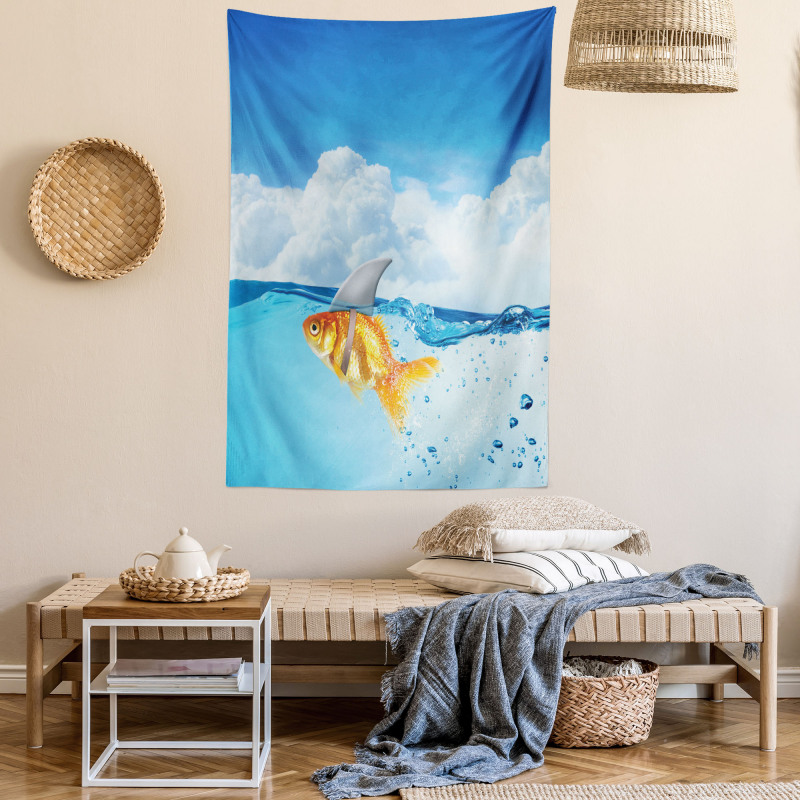 Goldfish with Shark Fin Tapestry