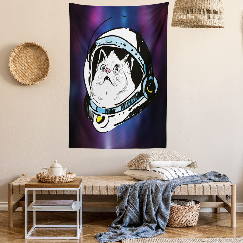 Kitten Astronaut Cosmic Tapestry