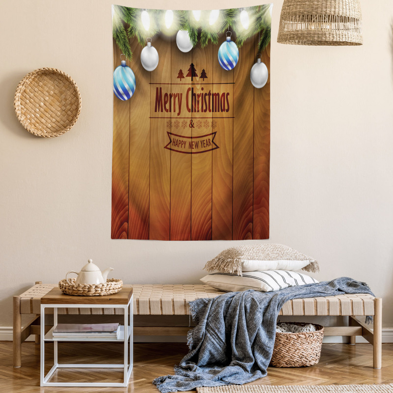 Fairy on Wood Pine Tapestry
