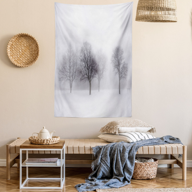 Misty Winter Scenery Tapestry