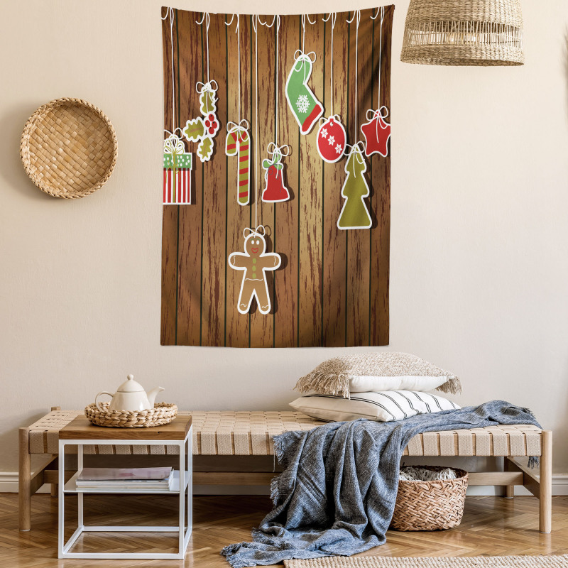 Wooden Pattern Tapestry
