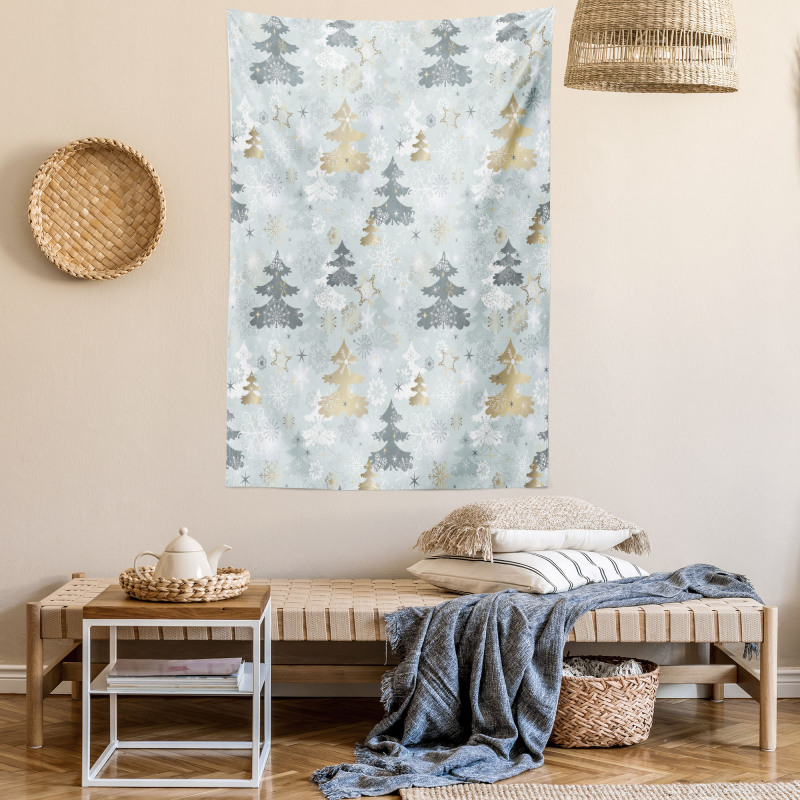 Retro Soft Pine Tree Tapestry