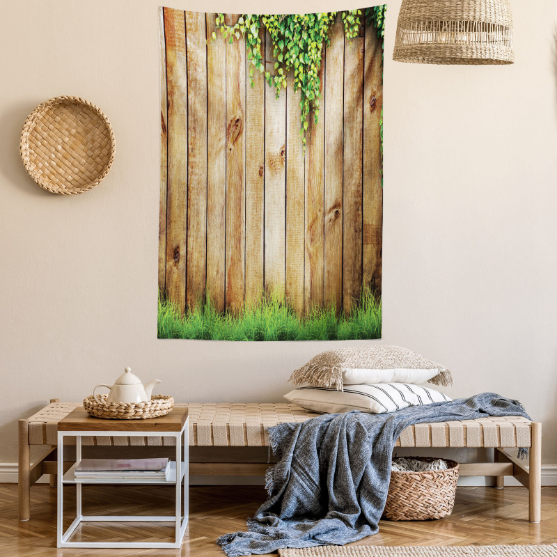 Wooden Garden Fence Tapestry