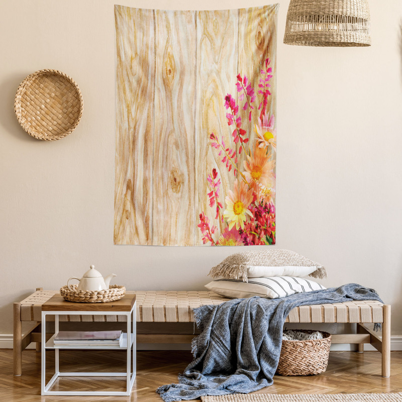 Spring Florals Daisies Tapestry