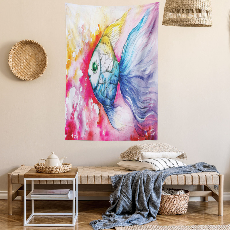 Watercolor Abstract Art Tapestry