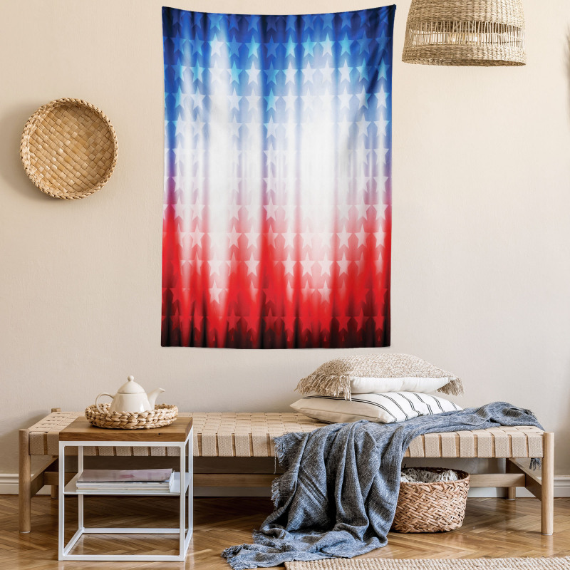 Abstract Digital Star Tapestry