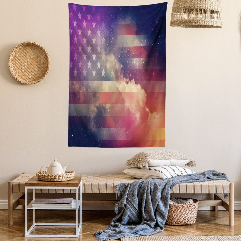 Cloudy Night USA Tapestry