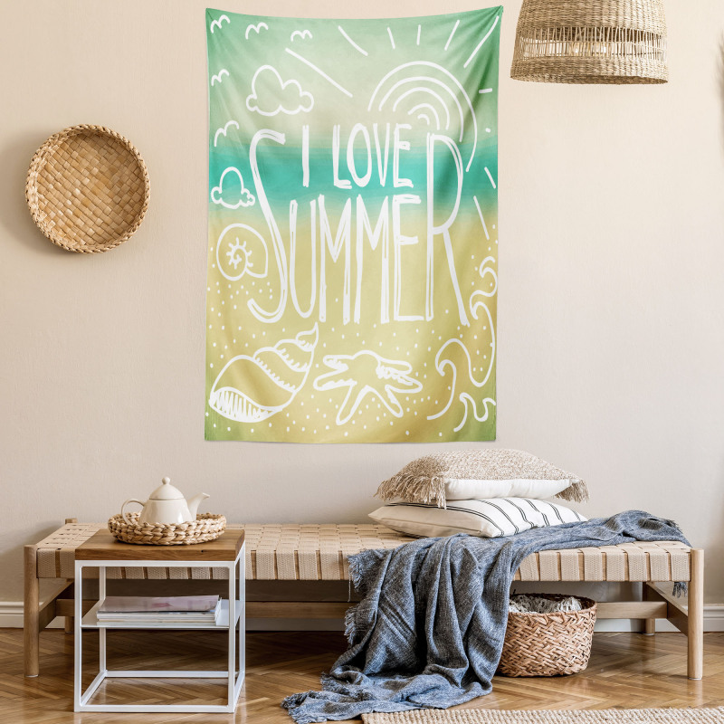 Motivational Sun Words Tapestry