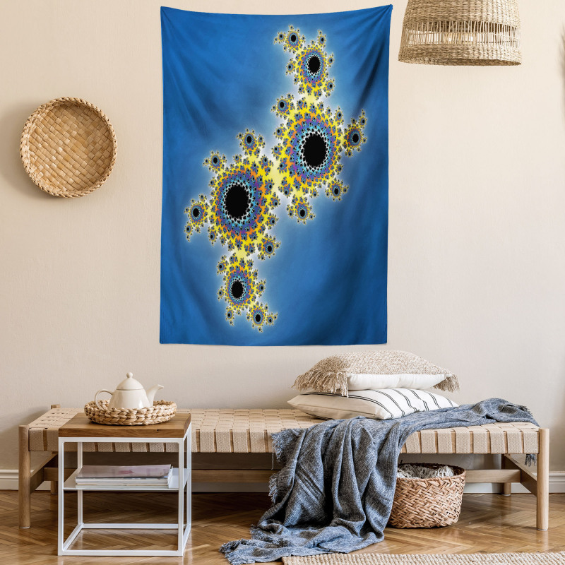 Floral Rotary Lines Tapestry