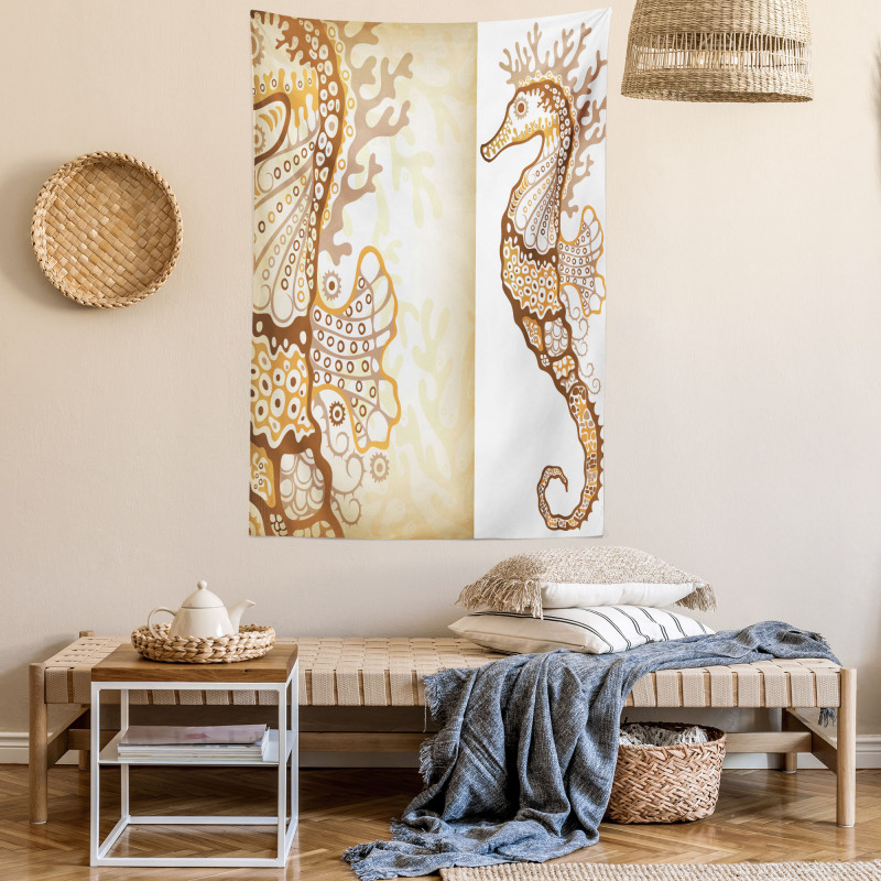 Seahorse Exotic Fishes Tapestry