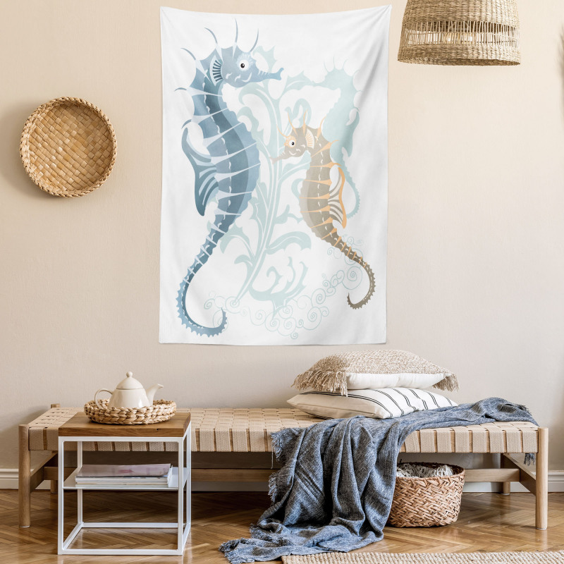 Fishes in Soft Tones Tapestry