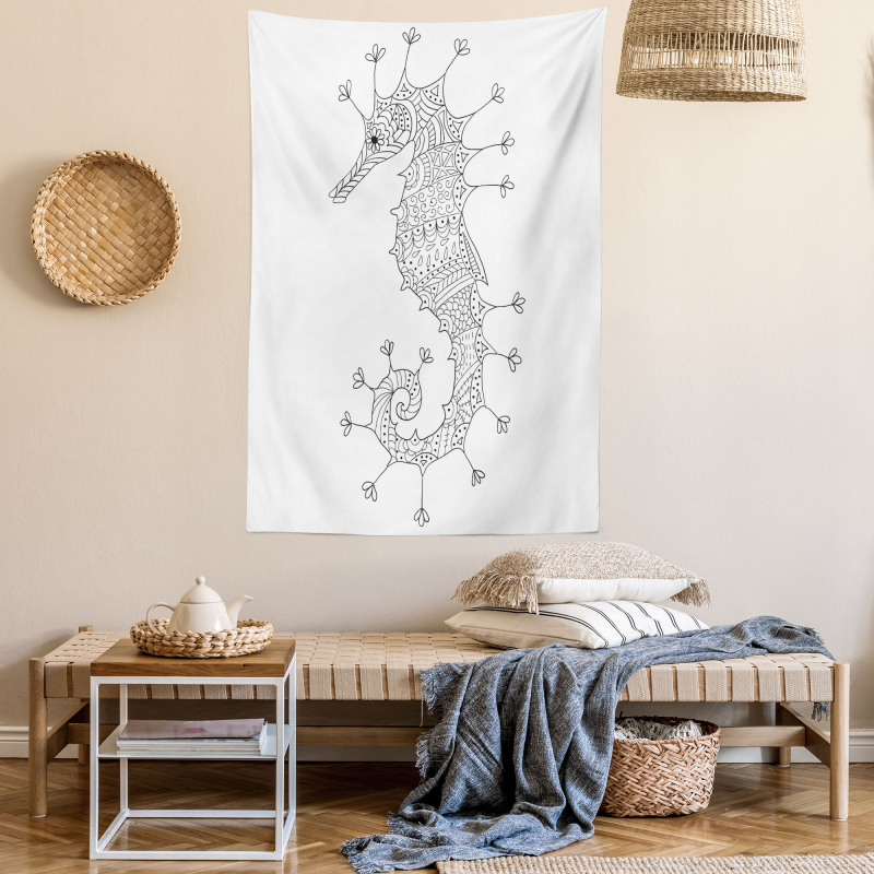 Seahorse Heraldic Art Tapestry