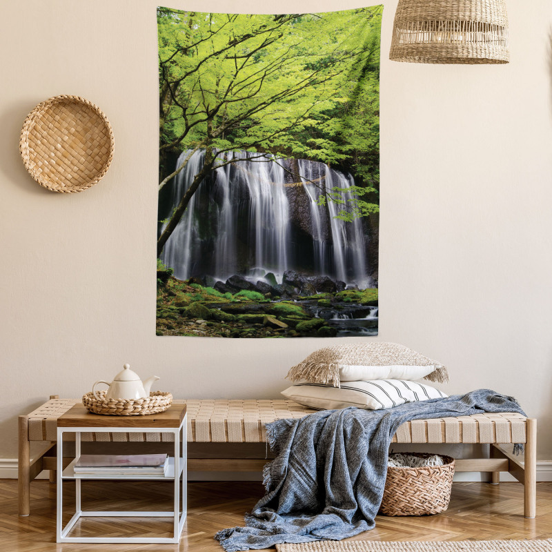 Rock Tree in Waterfall Tapestry