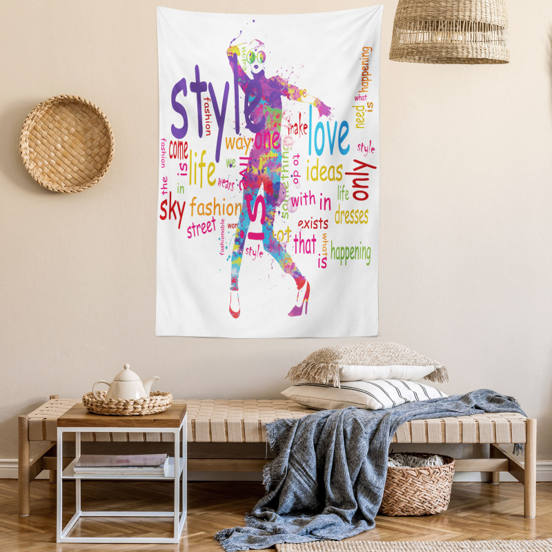 Woman Silhouette Tapestry