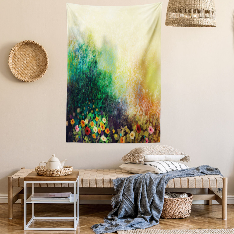 Wild Flowers on Meadow Tapestry