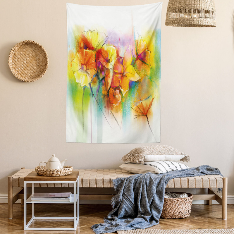 Autumn Flower Bouquet Tapestry