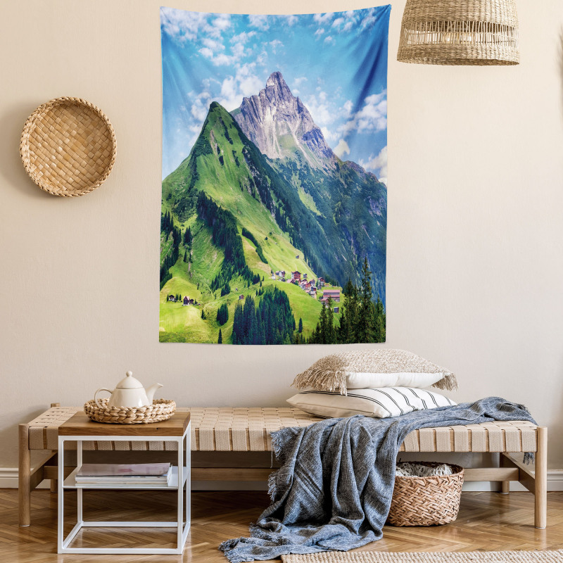 Spring Scene Mountain Tapestry