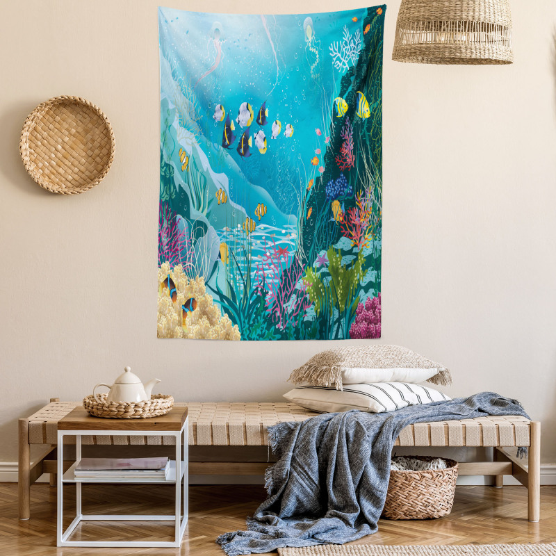 Underwater Scenery Tapestry