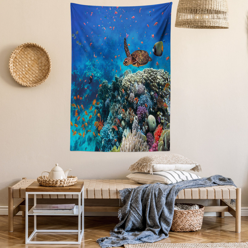 Tropical Turtle Water Tapestry