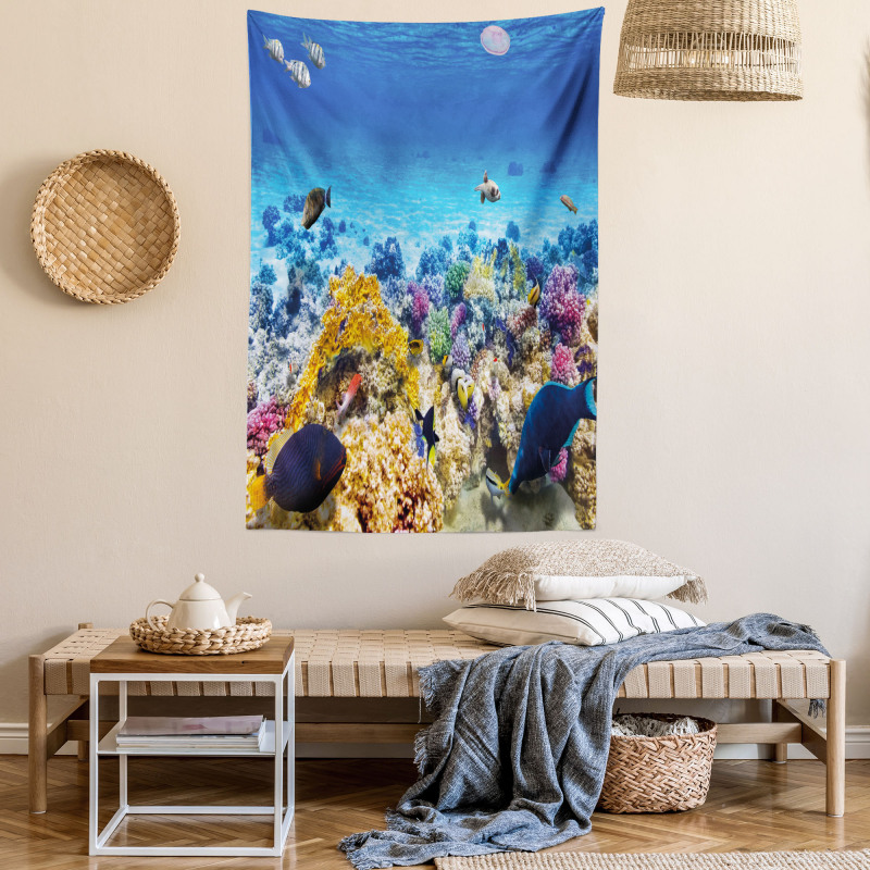 Ocean Corals Goldfish Tapestry