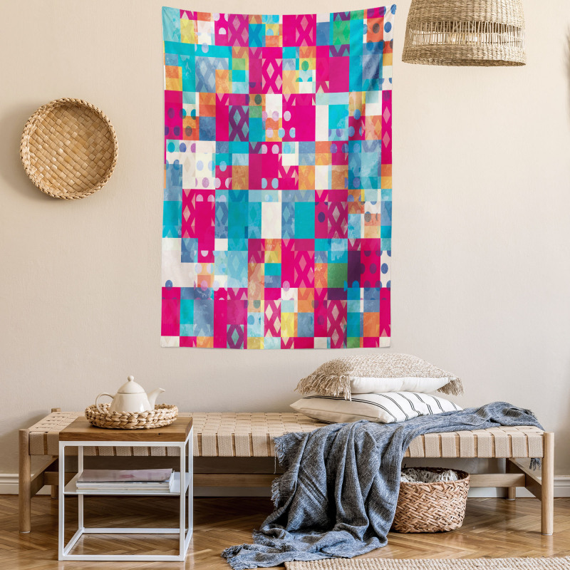 Vibrant Color Dots Tapestry