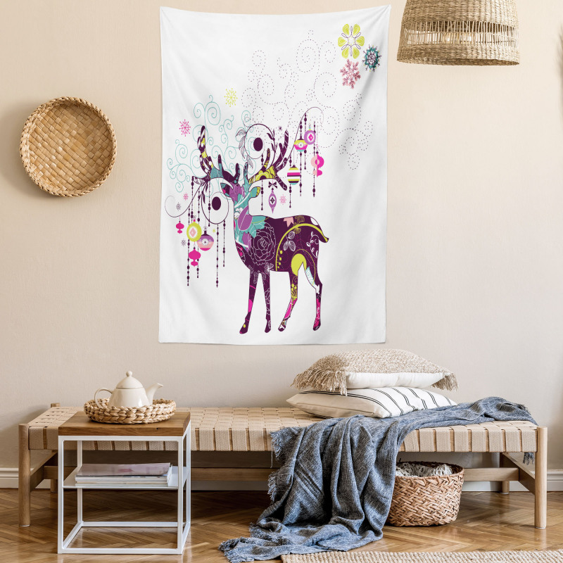 Reindeer Ornaments Tapestry