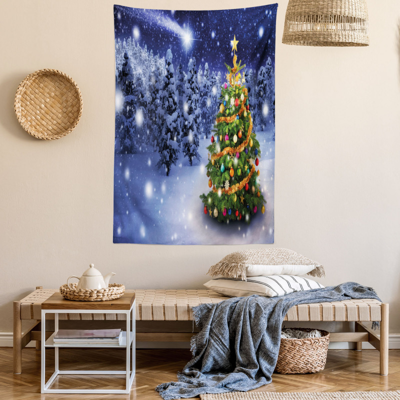 Elf Noel Theme Winter Tapestry